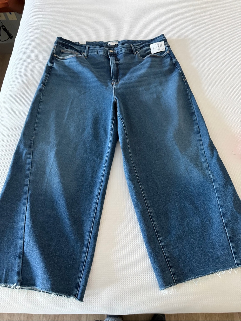Good American Good Waist Palazzo Crop NWT